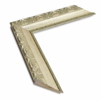 Moulure de cadre photo en pin massif 77x37mm, finition argent antique craquelé, moulure décorative en bois pour décoration de peinture à l'huile