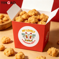 Etiquetas de Vinilo Personalizadas con Logotipo, Impermeables, Autoadhesivas, para Alimentos como Pollo Frito, Etiquetas de Alta Calidad para Cajas, Etiquetas Kiss Cut