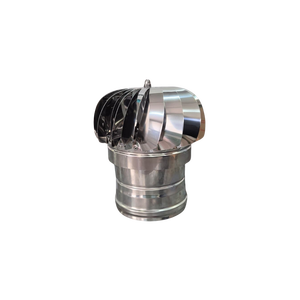 Couvercle de cheminée rotatif à énergie éolienne en acier inoxydable 304 certifié KIWA, design industriel italien pour l'évacuation des gaz de combustion et de l'air - Product Image 1