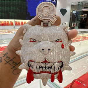 Fabricante de joyería Iced Out 3D Animal personalizado colgante 925 plata esterlina VVS Moissanite diamante Hip Hop hombres collar - Product Image 1