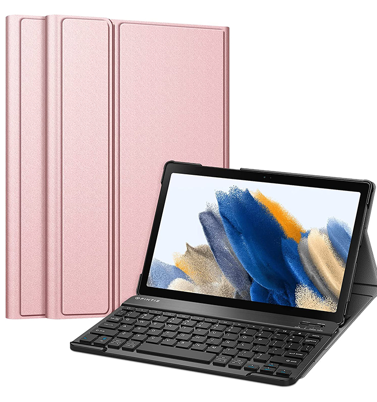 Custodia rosa + tastiera nera