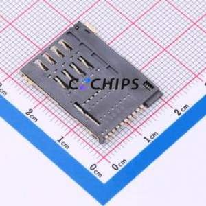 SIM-17A SIM Card Connector SMD Connector Self-Return Type Card Holder With Card Detection 1.85mm - Product Image 2