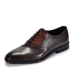 Zapatos Formales de Cuero Genuino para Hombre, Zapatos de Alta Calidad Hechos a Mano para Negocios, Bodas y Fiestas, Aumentan la Estatura, Impermeables y Transpirables - Product Image 6