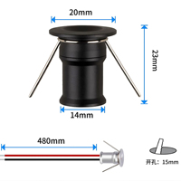 1W Mini Spot LED 12V Ambient Downlight Focos Spot Lamp pour KTV Party Plafond Escaliers Walkway Cabinet Lighting