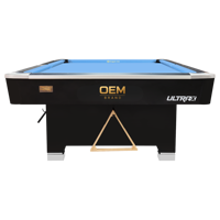 Table de billard professionnelle Viceroy Billiard ULTRAX_004 9FT avec poches en cuir véritable, coussinets K55 Taiwan, ardoise 3 pièces de 1 pouce