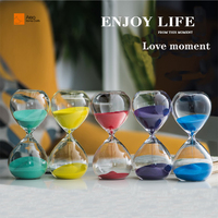 ALEO Home Meilleure Vente Sablier Classique Rouge en Cristal 3min 5min avec logo ou sans logo