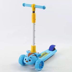 Kids Scooter 3 In 1 Foldable Height Adjustable Musical For 2-8 Years Old Children Pink Color With Fun Design - Product Image 4