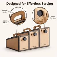 Boîte à café isotherme personnalisée avec logo, 96 oz, en bag-in-box, avec doublure en aluminium, distributeur de boissons en carton ondulé E-Flute pour la restauration
