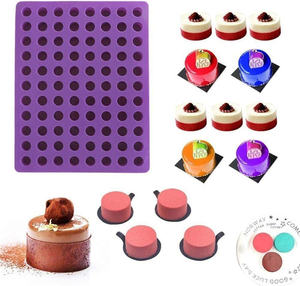 แม่พิมพ์ซิลิโคนลูกอมเยลลี่คาราเมลทรัฟเฟิลช็อกโกแลต88กระบอกแม่พิมพ์ลูกอมลูกอมลูกอมสำหรับระเบิดไขมัน DIY ขนมขนมพายน้ำแข็ง - Product Image 3