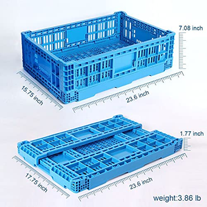 Caja Plegable de Plástico para Agricultura, Carrito Plegable para Camping, Transporte, Almacenamiento, Mudanza, Ventilada - Product Image 2