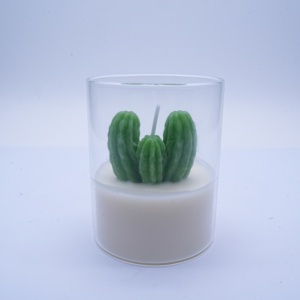 Vela artesanal <span class=keywords><strong>de</strong></span> cera <span class=keywords><strong>de</strong></span> soja en vaso <span class=keywords><strong>de</strong></span> vidrio <span class=keywords><strong>con</strong></span> forma <span class=keywords><strong>de</strong></span> <span class=keywords><strong>cactus</strong></span> <span class=keywords><strong>y</strong></span> tapa <span class=keywords><strong>de</strong></span> madera, <span class=keywords><strong>con</strong></span> forma <span class=keywords><strong>de</strong></span> alienígena, que aporta valor emocional para decoración <span class=keywords><strong>de</strong></span> fiestas o del hogar. - Product Image 4