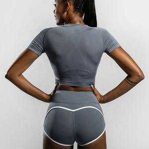 Women PIHA SPORTS Custom Design Memory Fabric Breathable & Quick Dry Summer Fitness Yoga Gym Workout <b>Shorts</b> - Product Image 3