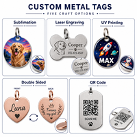 Placa de Identificación Personalizada para Mascotas, de Acero Inoxidable, para Sublimación, Etiqueta de Metal para Perro, con Nombre Personalizado