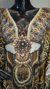 Style de KAFTAN imprimé numérique multicolore élégant de styliste ethnique - Product Image 4