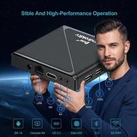 TV98 ATV MAX IPTV STB Set-Top Box WIFI de Doble Banda 8K Android 12 Reproductor de Streaming OTT Integrado