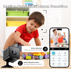 كاميرا واي فاي ليلية بدقة 1080 بكسل مع خاصية كشف الحركة للأمن المنزلي، كاميرا مراقبة صغيرة لاسلكية - Product Image 4