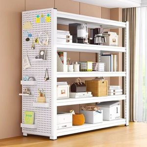Estantería de acero grueso de 5 niveles, estante de almacenamiento blanco, estilo minimalista para sala de estar o habitación infantil - Product Image 1