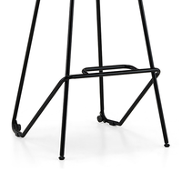 Chaise de salle à manger à pieds hauts pour bureau, bar, école et restaurant, métal et plastique pour salon, cantine, café, cuisine