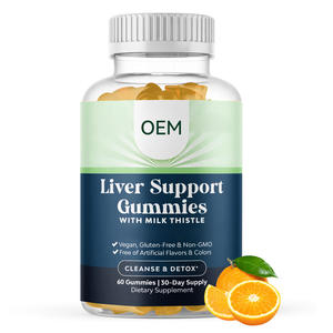 Gomitas Desintoxicantes para el Hígado con Cardo Mariano, Cúrcuma y L-Carnitina, Fórmula Herbal Vegana Sin OMG, Suplemento Masticable para Adultos para el Apoyo Inmunológico - Product Image 1