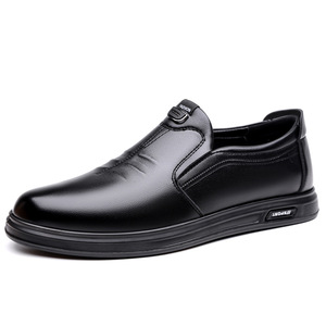 Mocassins d'affaires pour hommes en cuir véritable, semelle extérieure en caoutchouc antidérapante, élégants, pour le bureau, les mariages, imperméables et confortables - Product Image 4