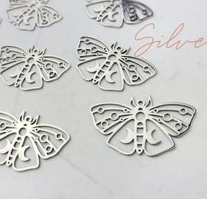 Mode acier inoxydable creux insecte papillon lune pendentif collier personnalisé plaqué or 18 carats couleur senior femmes charme collier - Product Image 5