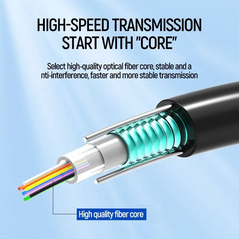 1km 2km Underground Aerial Fiber Optic Cable Gyxtw 12 Core Fiber Optic Cable