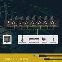 STABCL M-600 Mixeur de ligne professionnel à 6 canaux avec suppression du bruit, mini-mixeur sonore fabriqué au Guangdong pour guitare, clavier et ensembles de batterie