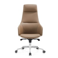 Chaise de bureau de direction moderne en cuir PU de luxe avec base pivotante réglable en hauteur et cadre métallique pour usage scolaire