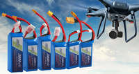 Batterie au lithium de haute qualité 6S 22,2V 25C LiCoO2 à longue durée de vie et longue portée pour drone FPV UAV, cellule souple OEM ODM