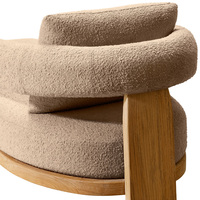 Lit de repos de luxe en teck massif pour patio et jardin, mobilier d'extérieur pour hôtel, complexe hôtelier et piscine, chaise longue