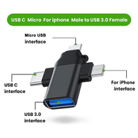 Nuevo Adaptador USB-C Hub 3 en 1 con Salida de CC y Protección Contra Cortocircuitos para iPhone 14/13/12/11 y para S23/S22/S21/S20