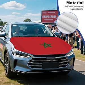 Housse de voiture personnalisée Maroc 3x5ft pour match de football, <span class=keywords><strong>voyage</strong></span> en voiture, décoration de fête de bienvenue - Product Image 3
