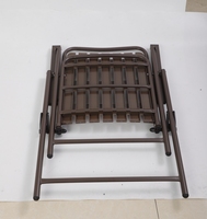 Mobilier d'extérieur Chaise pliable pliable en acier Table en verre Ensemble de table de chaise de salle à manger pliable pour le jardinage en plein air