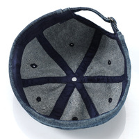 Cappellino da Baseball in Denim Lavato Stile Coreano, 100% Cotone, Regolabile, per Tutte le Stagioni, a 6 Pannelli, per Coppie