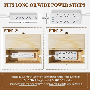 LG Eco Friendly Cable Desktop Cable Storage Management Box Boite De <span class=keywords><strong>Gestion</strong></span> De Madera Cable Organizadores Caja con tapa - Product Image 2