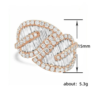 Anello a Forma di Foglia per Donne, Accessorio da Dito Semplice e alla Moda per Uso Quotidiano - Product Image 5