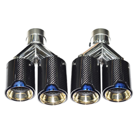 Fibre de carbone double Y Style 63mm entrée noir tuyau d'échappement embout de silencieux tuyau d'échappement pour BMW M2 F87 M3 F80 M4 F82 F83