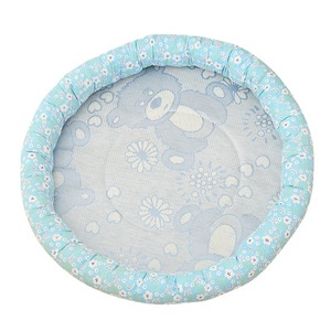 Round Ice Silk Dog Bed Polyester Fiber Fill Summer Cooling Mat For <b>Small</b> Dogs Pet Bed With Floral Pattern Two Sides Usable - Product Image 5