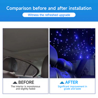 Lumière de ciel étoilé pour voiture Auto Home Fiber Optic Lights Atmosphere Lamp Music Control Plafonnier RGB 12W 8 Colors Car Styling DIY