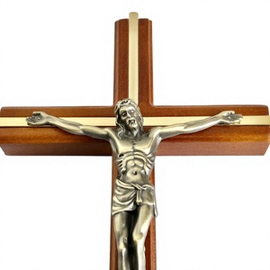 Croix en bois, Crucifix suspendu de jésus, imperméable, religieux application religieuse - Product Image 1