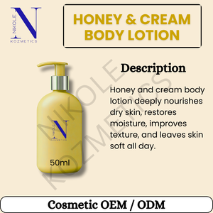 Lotion corporelle au miel et à la crème, hydratante en profondeur, adoucissante pour la peau, nourrissante, ingrédients naturels pour une peau lisse et éclatante - Product Image 6