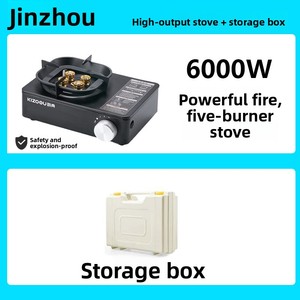 Réchaud à <span class=keywords><strong>gaz</strong></span> butane portable d'extérieur avec gril, haute puissance, pour <span class=keywords><strong>camping</strong></span> et stand commercial, nouveau modèle avec déflecteur de vent pour 5 personnes et plus - Product Image 6