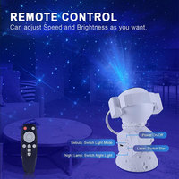 Projecteur d'étoiles, veilleuse galactique, projecteur astronaute, lampe nébuleuse étoilée, tête entièrement rotative, robot astronaute, projecteur galactique