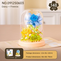 Bloques de Construcción de Plástico en Miniatura, Componentes de Partículas Plásticas, Adorno Decorativo, Modelo de Flor, Juego de Juguetes para Niños, Regalo