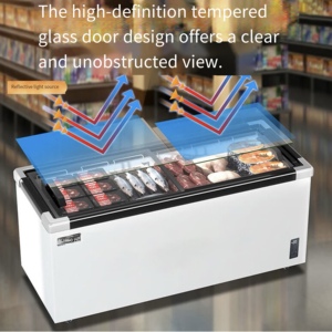<span class=keywords><strong>Congélateur</strong></span> commercial haut de gamme avec vitrine pour fruits de mer et porte coulissante en verre - Product Image 4