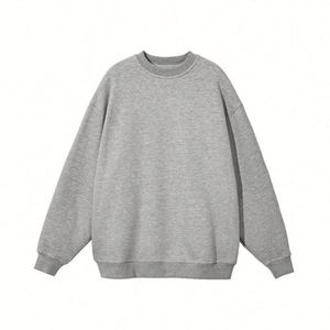 H5557 Fabricant de vêtements, vente en gros, sweat-shirts à col rond en coton mélangé 360 g/m² doublés de polaire, sweat-shirts pour hommes - Product Image 4