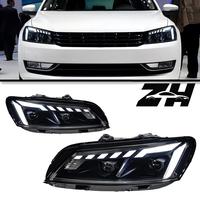 Pour VW Ensemble de phares 11-16 pour B7, mise à niveau LED avec lentilles et clignotants dynamiques à défilement de lumière