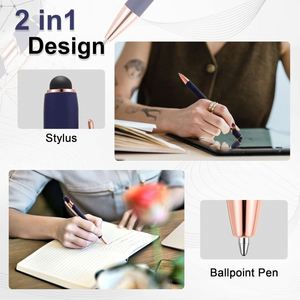 Stylo bille multifonctionnel en aluminium, promotion économique, logo personnalisé, pointe métallique noire, pour carnet intelligent, 14,5 cm - Product Image 2