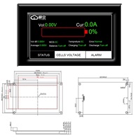 Accesorio JiKong Smart BMS, Pantalla Táctil LCD de 4.3 Pulgadas para Sistema de Gestión de Baterías Jikong Pcb, Adaptador de Cable RS485 BT
