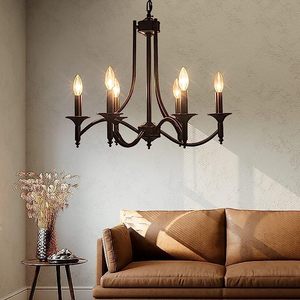 Lampadario nero fattoria <span class=keywords><strong>lampadari</strong></span> in ferro per sala da pranzo <span class=keywords><strong>cucina</strong></span> isola Foyer Living Light lampada a sospensione industriale <span class=keywords><strong>rustica</strong></span> - Product Image 2